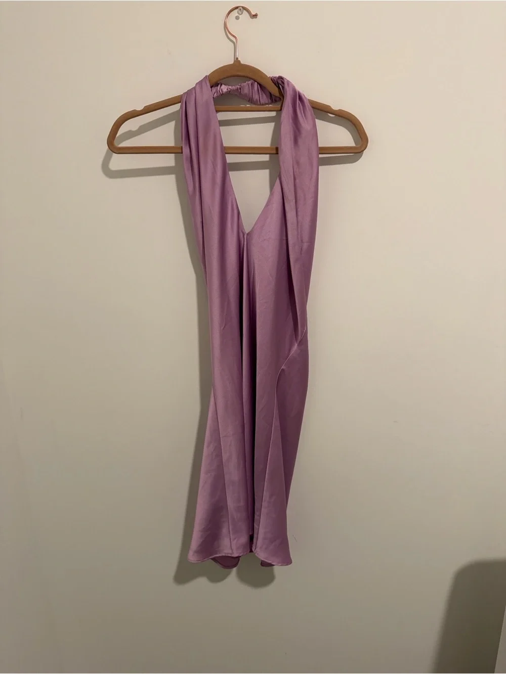 Show Me Your MuMu Lavender Satin Halter Chemise